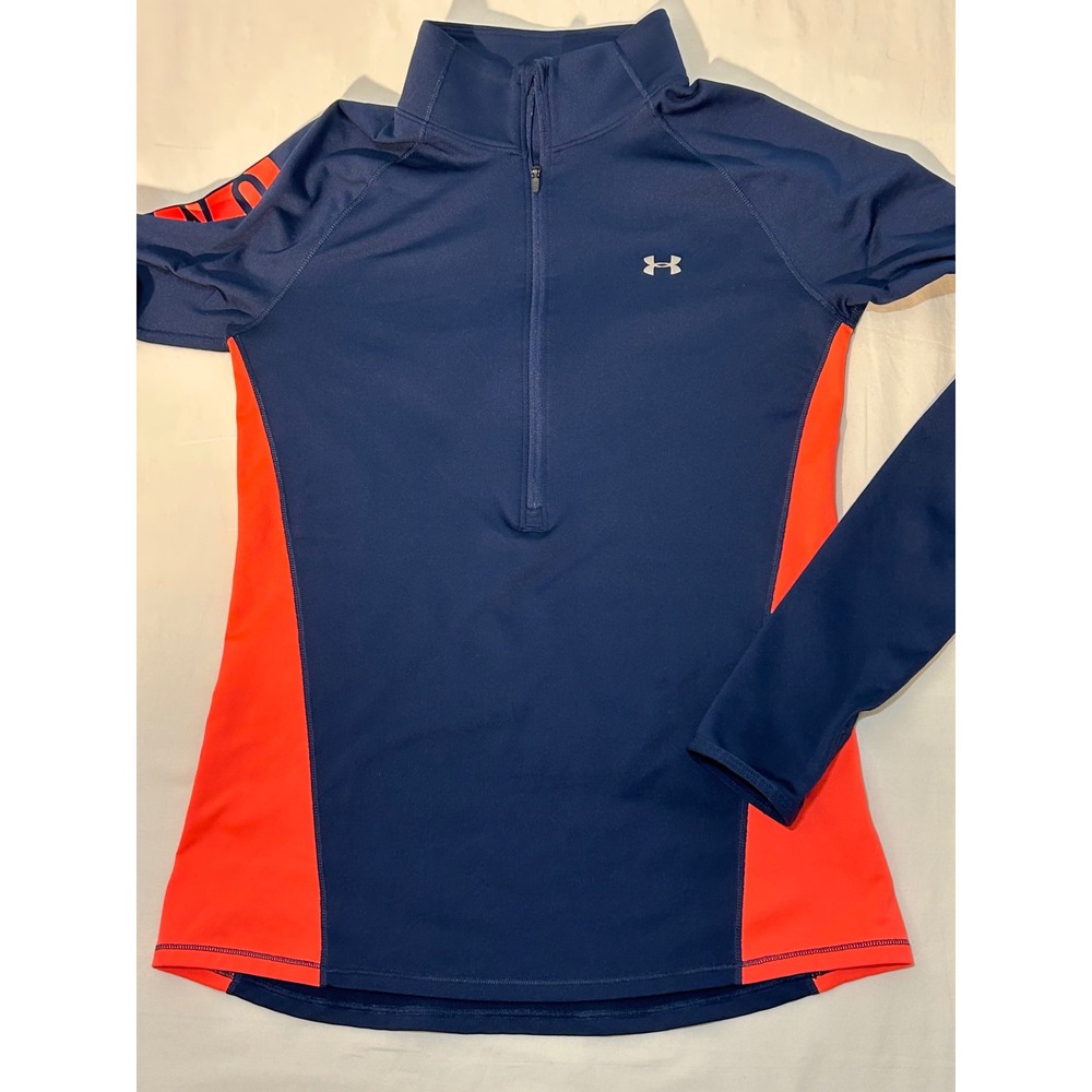 Under Armour Navy Orange‎ Half Zip Pullover and Leggings Set Womens Small